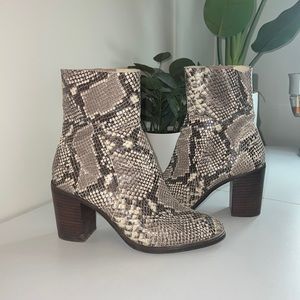 Steve Madden snakeskin booties
